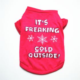 Breathable cool cotton vest for dogs in summer (Option: Rose Red-S)