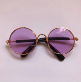 Pet Cat Glasses Cat Sunglasses (Option: Gold purple-M)