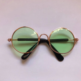 Pet Cat Glasses Cat Sunglasses (Option: Gold green-M)