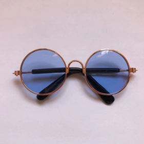 Pet Cat Glasses Cat Sunglasses (Option: Gold blue-M)