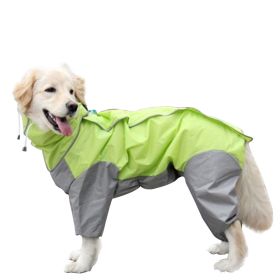 Samo Alaska Waterproof Four Foot Hooded Raincoat (colour: Fluorescent green, size: 12)
