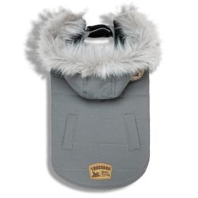 Touchdog 'Eskimo-Swag' Duck-Down Parka (Color: Grey, size: X-Large)