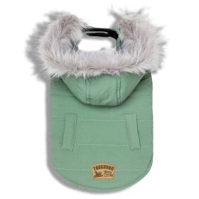 Touchdog 'Eskimo-Swag' Duck-Down Parka (Color: Mint Green, size: X-Large)