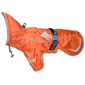 Dog Helios 'Ice-Breaker' Extendable Hooded Coat w/ Heat Reflective Tech (Color: Orange, size: X-Large)