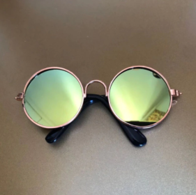 Pet Cat Glasses Cat Sunglasses (Option: Rose gold mercury-M)