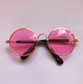 Pet Cat Glasses Cat Sunglasses (Option: Gold pink-M)